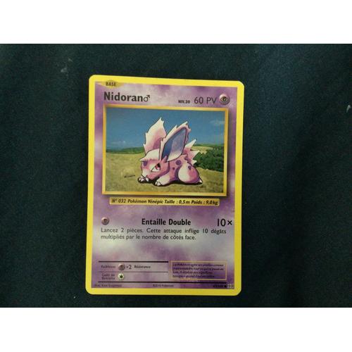 Nidoran Carte 1ere Édition Set De Base Psy