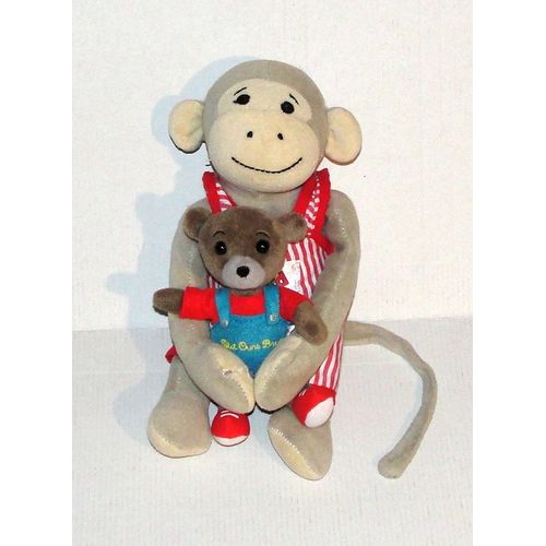 Peluche Singe Popi Bayard 2009 H Oxenbury + Doudou Petit Ours Brun Bayard 2014 D Bour