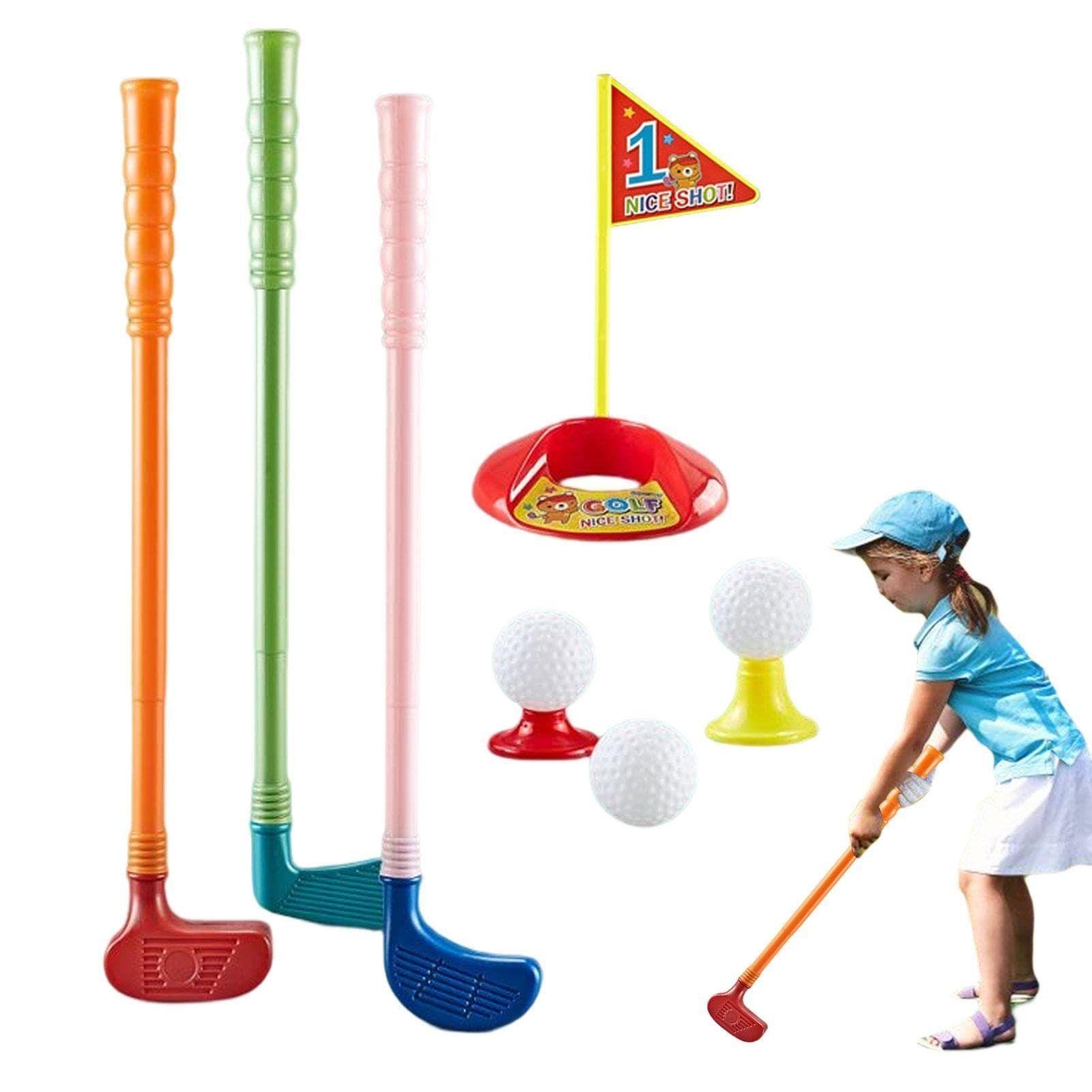 Ensemble de mini golf – Ensemble de golf pour enfants pour enfants –  Développement des compétences fines et des capacités de coordination – Mini  jeu de golf pour enfants Riastvy : 