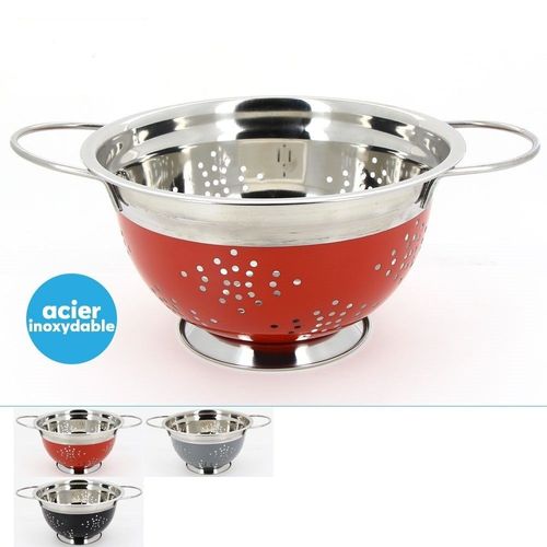 Passoire En Acier Inoxydable - Couleur Aléatoire - Diamètre 24cm - Hauteur 13cm