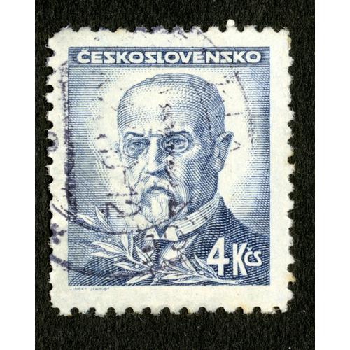 Timbre Oblitéré Ceskoslovensko, 4 Kcs