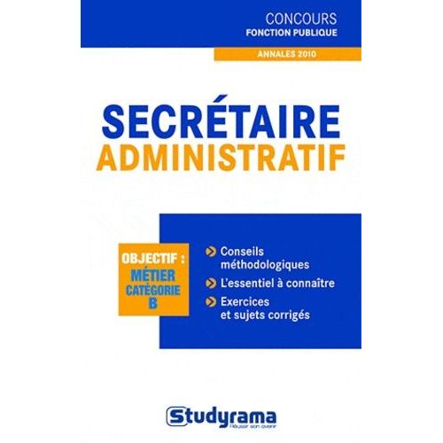 Secrétaire Administratif - Annales 2010