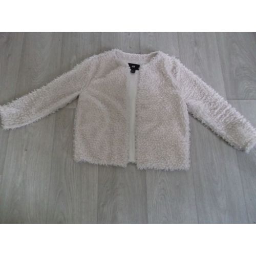 Veste H & M Fausse Fourrure Mouton Bouclée Taille 42 Eur
