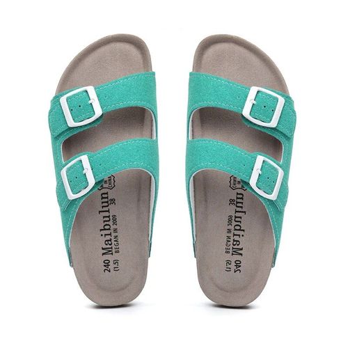 Chaussures Cosmagicpantoufles D'été En Liège Pour Femmeschaussures De Plage Décontractées Double Structureen Cuir Nuso K Enfiler
