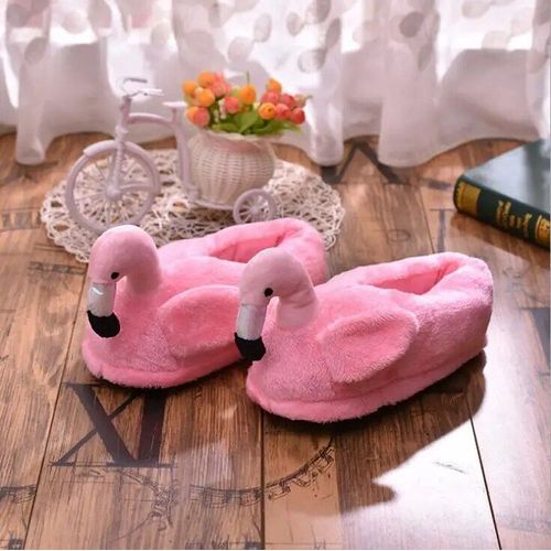 Pantoufles Flamant Rose Pour Femmes,Taille 35-43,Haute Qualité,Chaussures D'hiver En Fourrure D'intérieur,Plates,Solides,Chaudes,Pour La Maison,B207