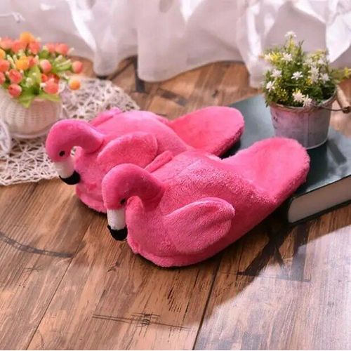 Pantoufles Flamant Rose Pour Femmes,Taille 35-43,Haute Qualité,Chaussures D'hiver En Fourrure D'intérieur,Plates,Solides,Chaudes,Pour La Maison,B207