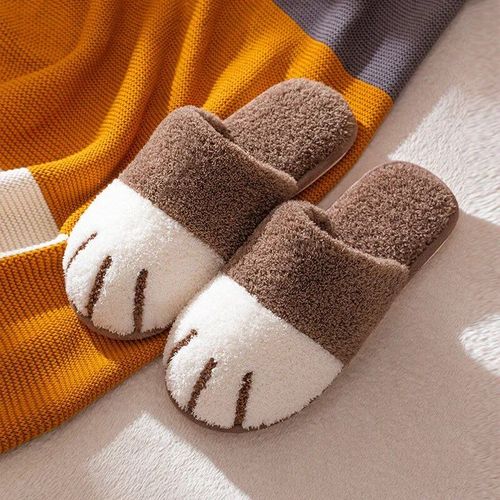 Chaussures Pantoufles En Peluche Patte De Chat Mignonnes Pour Femmespantoufles En Fourrurechaussures Moelleuses D'intérieursol Muetamoureux De La Chambremaison De Créateurchaudhiver