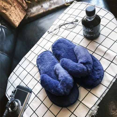 Cootelili - Tongs En Fausse Fourrure Pour Femme,Rose,Pantoufles Chaudes Et À La Mode,À Enfiler,Taille 44 Et 45 Disponibles,Hiver