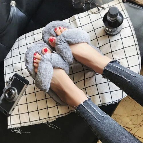 Cootelili - Tongs En Fausse Fourrure Pour Femme,Rose,Pantoufles Chaudes Et À La Mode,À Enfiler,Taille 44 Et 45 Disponibles,Hiver