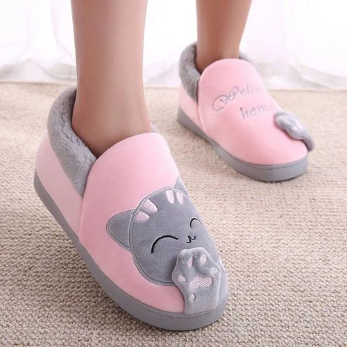 Chaussures Pantoufles D'intérieur Floquées Pour Femmeschaussures Chaudes Pour La Maisonlégèresà Enfilertoboggans En Peluche Pour Femmespantoufles De Chambre Pour Dameshiver