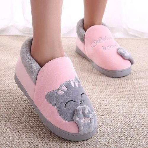 Chaussures Pantoufles D'intérieur Floquées Pour Femmeschaussures Chaudes Pour La Maisonlégèresà Enfilertoboggans En Peluche Pour Femmespantoufles De Chambre Pour Dameshiver