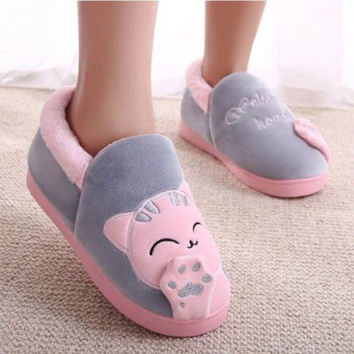 Chaussures Pantoufles D'intérieur Floquées Pour Femmeschaussures Chaudes Pour La Maisonlégèresà Enfilertoboggans En Peluche Pour Femmespantoufles De Chambre Pour Dameshiver