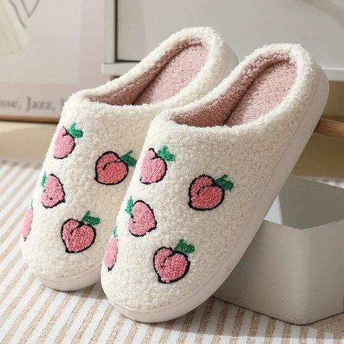 Chaussures Pantoufles D'intérieur Pour Femmespantoufles Chaudes En Peluchechaussures D'automne Et D'hivermaison Pour Femmesol Platglissades Douces Et Silencieuses Pour Chambre Coucher