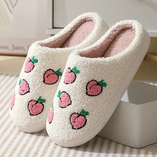 Chaussures Pantoufles D'intérieur Pour Femmespantoufles Chaudes En Peluchechaussures D'automne Et D'hivermaison Pour Femmesol Platglissades Douces Et Silencieuses Pour Chambre Coucher