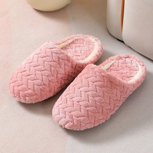 Chaussures Pantoufles D'intérieur Pour Femmespantoufles Chaudes En Peluchechaussures D'automne Et D'hivermaison Pour Femmesol Platglissades Douces Et Silencieuses Pour Chambre Coucher