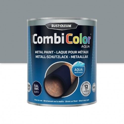 Peinture antirouille 2 en 1 CombiColor Aqua Gris Acier 0,75L RUST-OLEUM