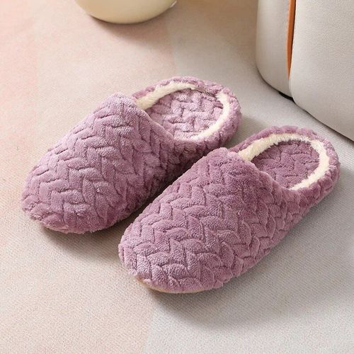 Chaussures Pantoufles D'intérieur Pour Femmespantoufles Chaudes En Peluchechaussures D'automne Et D'hivermaison Pour Femmesol Platglissades Douces Et Silencieuses Pour Chambre Coucher