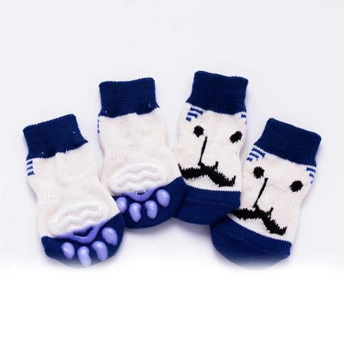 Chaussettes Antidérapantes Chaudes Pour Chien,4 Pièces,En Tricot,Doux,Mignon,Dessin,Chiot,Chiot,Chien,Petit,Moyen,Produits Pour Animaux De Compagnie - Type E-S