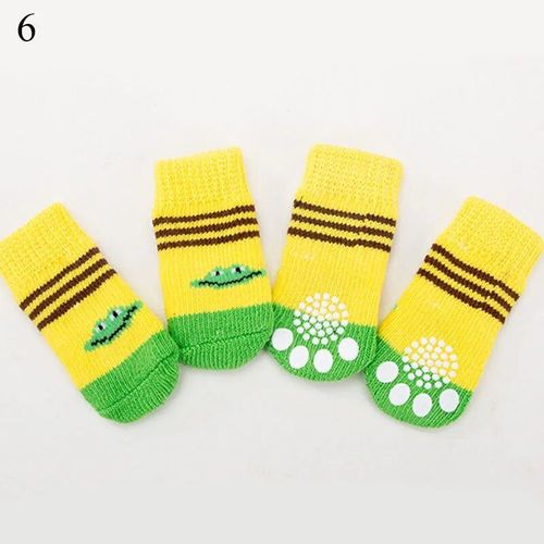 Chaussettes Coordonnantes Mignonnes Pour Animaux De Compagnie,Chaussettes Chaudes En Peluche,Produits De Dessin,Petits Chiens,Hiver,Chiot,4 Pièces - Type S #H