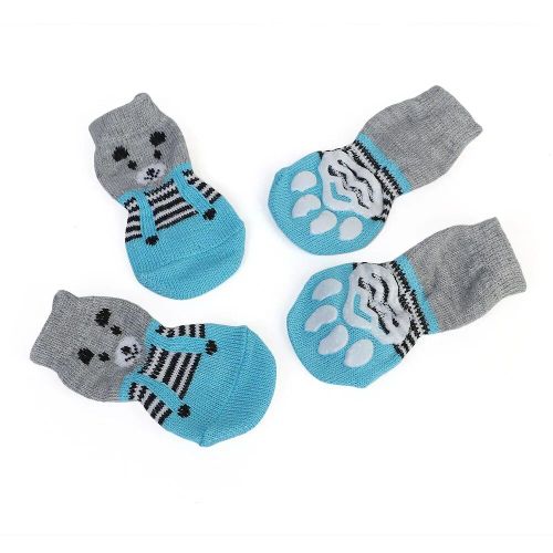 Chaussettes Coordonnantes Amusantes Pour Petits Chiens,Chaussons De Protection Des Pattes,Accessoires Chauds Pour Animaux De Compagnie,Chiot,S,M,L,Hiver,Ensemble De 4 Pièces - Type B4-S