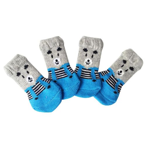 Chaussettes Antidérapantes D'hiver Pour Animaux De Compagnie,Pour Petits Chiens Chats,Tricotées,Chaudes,Chihuahua,Protège-Pattes Épaisses,Accessoires L3 - Type B-S