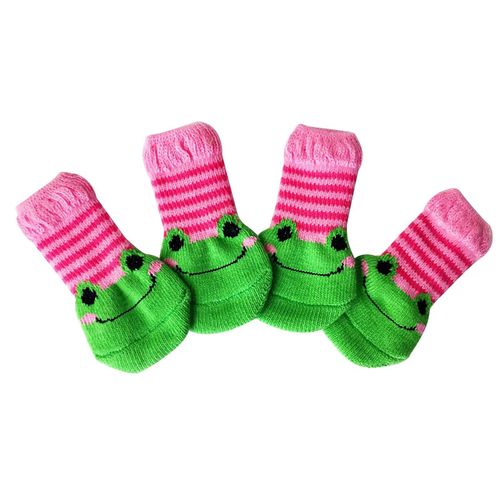 Chaussettes Antidérapantes D'hiver Pour Animaux De Compagnie,Pour Petits Chiens Chats,Tricotées,Chaudes,Chihuahua,Protège-Pattes Épaisses,Accessoires L3 - Type C-S