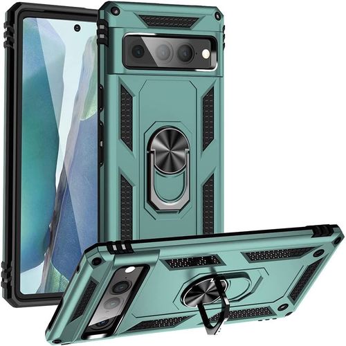 Coque Pour Google Pixel 7 Pro Etui, Pc Militaire + Tpu 2-En-1 Armour Protective Back Housse Avec Bracket, Vert
