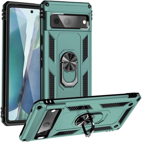 Coque Pour Google Pixel 7 Etui, Pc Militaire + Tpu 2-En-1 Armour Protective Back Housse Avec Bracket, Vert