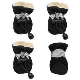 Chaussures D'hiver Pour Animaux De Compagnie,Bottines Imperméables,Antidérapantes,En Caoutchouc,Pour Petits Chiens Et Chiots - Type Black #E