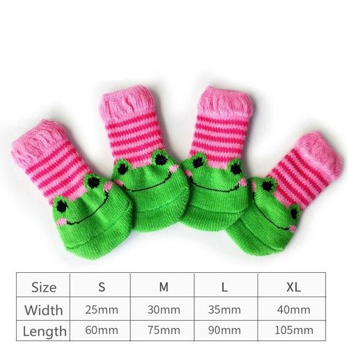 Mignon Chiot Chiens Pet Tricots Chaussettes Antidérapant Astronomique Chiot Pet Chiens Belles Chaussettes Chien Patte Protecteurs S-L 4pcs - Type M #A