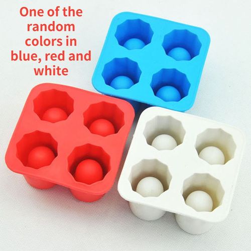 Moule À Glaçons En Silicone, 4 Tasses En Forme De Verre, Plateau À Glaçons, Pour Bar D'Été, Fête, Bière, Cocktail, Outils Pour Boissons Froides