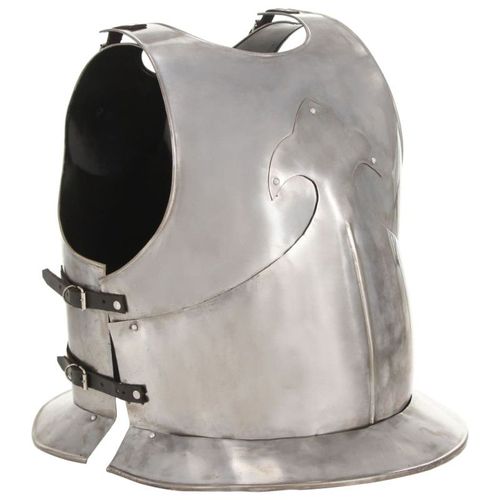 Cuirasse D'armure Corporelle Chevalier Médiéval Argenté Acier