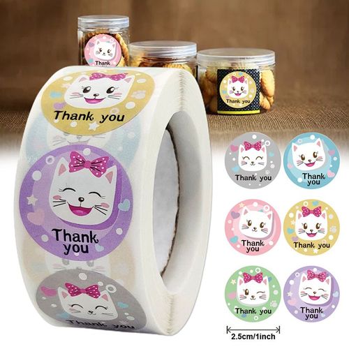 Rouleau D'Autocollants Animaux De Dessin Animé Pour Enfants, Étiquette Autocollante Ronde, Nombre De 500, Pour Enseignant, Encourage, Motivation, Scvd889
