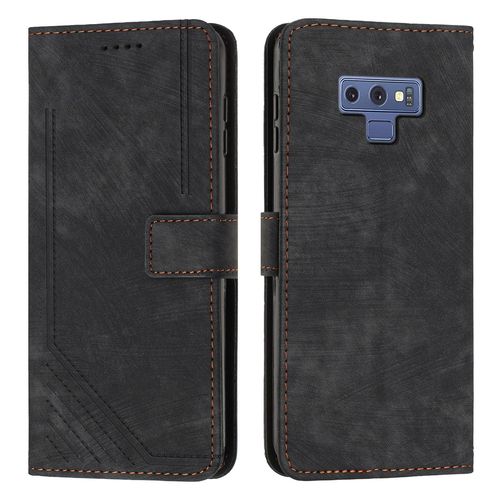 Coque Pour Samsung Galaxy Note 9,Etui De Samsung Galaxy Note 9 Premium En Cuir Pochette Protection,Étui Pour Samsung Galaxy Note 9 Portefeuille Rabat Clapet Case,Noir