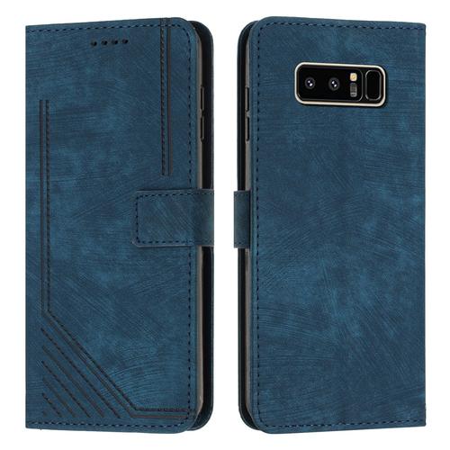 Coque Pour Samsung Galaxy Note 8,Etui De Samsung Galaxy Note 8 Premium En Cuir Pochette Protection,Étui Pour Samsung Galaxy Note 8 Portefeuille Rabat Clapet Case,Bleu