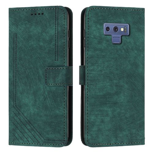 Coque Pour Samsung Galaxy Note 9,Etui De Samsung Galaxy Note 9 Premium En Cuir Pochette Protection,Étui Pour Samsung Galaxy Note 9 Portefeuille Rabat Clapet Case,Vert
