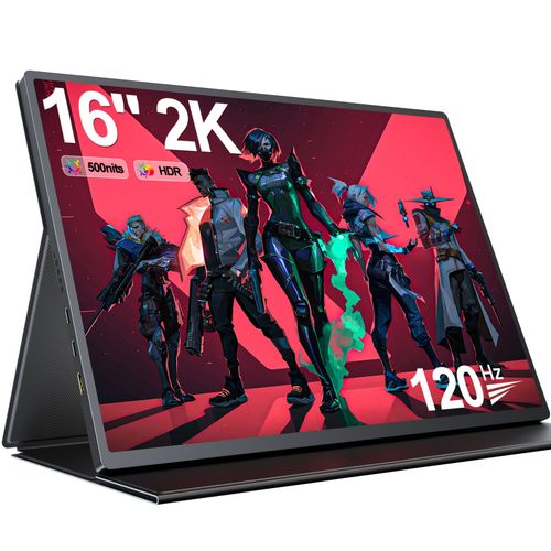 Moniteur Portable 120Hz 16" 2K USB C HDMI Pour Console de Jeu 100% sRGB UPERFECT