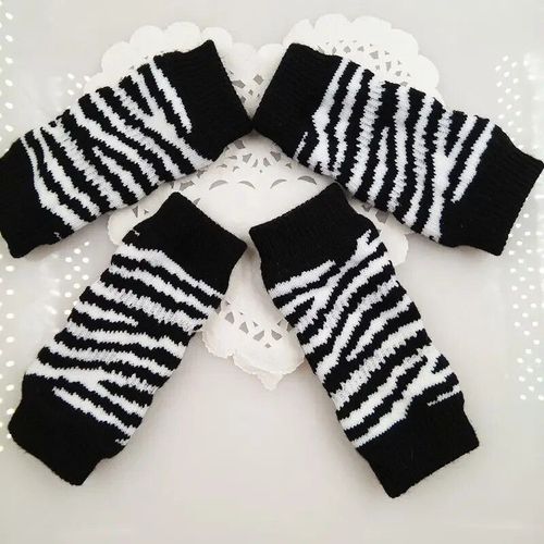 Chaussettes De Protection Des Jambes Pour Animaux De Compagnie,Jambières Anti-Salissures,Chaussettes Au Genou Pour Chien,Chaussettes Chaudes Pour Chiot,Hiver,Ogo,4 Pièces - Type Striped-L