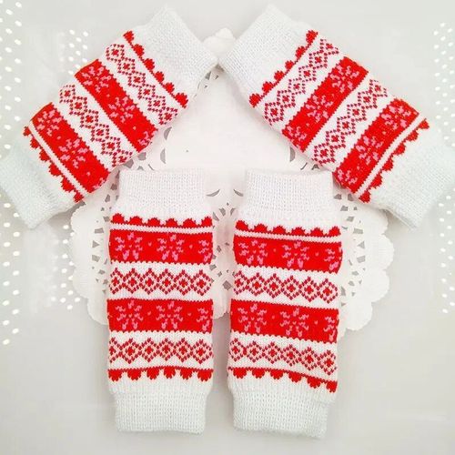 Chaussettes De Protection Des Jambes Pour Animaux De Compagnie,Jambières Anti-Salissures,Chaussettes Au Genou Pour Chien,Chaussettes Chaudes Pour Chiot,Hiver,Ogo,4 Pièces - Type Xmas-L