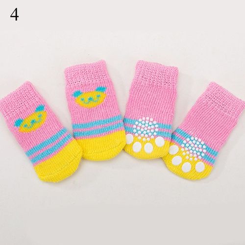 Chaussettes Coordonnantes De Dessin Mignon Pour Animaux De Compagnie,Chaussures Chaudes Pour Chiots,Chiens Et Chats,Tricots Doux Et Respirants,Petits Et Moyens Chiens,Fournitures Pour Anim - Type S #F