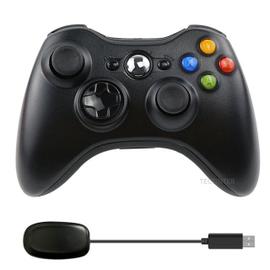 Manette de jeu sans fil pour console Microsoft Xbox 360 adaptée pour PC  Windows 7 et 2.4 contrôle des vibrations 8/9G - Noir