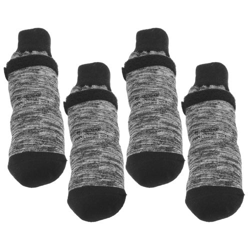 Chaussettes En Coton Pur Pour Animaux De Compagnie,Accessoires Pour Chiots,Patte De Chien,Respirantes,Résistantes À L'usure,Coordonnantes,4 Pièces - Type 15.50x6.50x0.50cm