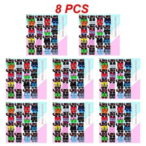 Ensemble De Chaussettes Tricotées Pour Animaux De Compagnie,Chaussettes Pour Chien,Chaussettes Pour Chiot Mignon,Chaussettes Chaudes Pour L'hiver,Chaussettes En Laine Pour Anima - Type Style C 8pcs