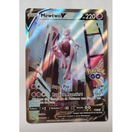 Carte Pokemon Mewtwo V 072/078 Alternative Pokémon Go - Eb10.5 Fr