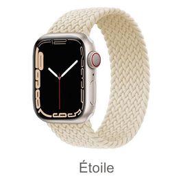 Bracelet Boucle Unique Tressé pour Apple Watch 42mm/44mm/45mm/49mm