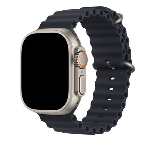 Bracelet Pour Apple Watch 38mm/40mm/41mm Series 8 Se 7 6 5 4 3 2 1 Elastique Boucle Ajustable Silicone Doux Gris Foncé - E.F.Connection