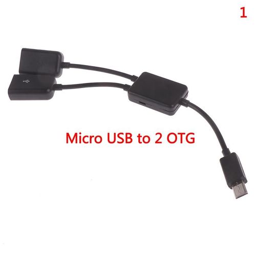 Adaptateur Micro USB Type C à 2 OTG, séparateur de câble en Y pour tablette/Android/clavier de souris, convertisseur adaptateur Micro USB Type C