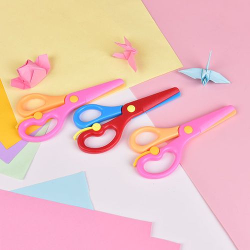 Ciseaux En Plastique À Tête Ronde, Mini Ciseaux De Sécurité À Tête Ronde, Coupe De Papier, Minions Pour Fournitures Scolaires De Maternelle, 1 Pièce