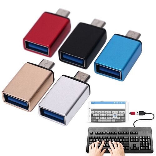 Mini Adaptateur Otg Micro Usb À Usb, Connecteurs En Métal, Convertisseur Pour Téléphone Intelligent Android