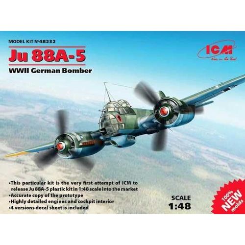 Junkers Ju 88a-5, La Seconde Guerre Mondiale Bombardier Allemand (100% De Nouveaux Moules)-Icm